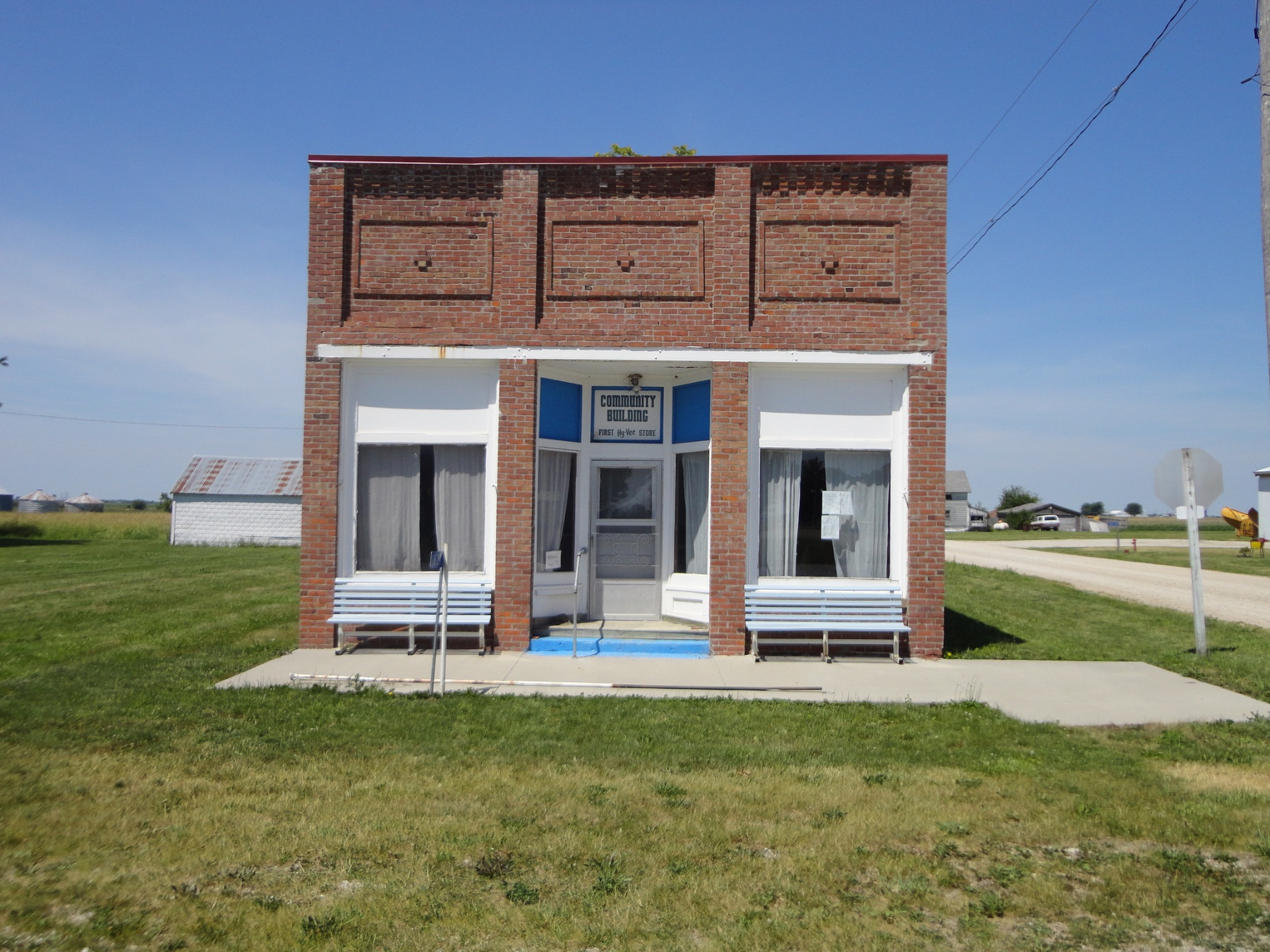 Actual historic Beaconsfield Supply Store building in Beaconsfield, Iowa