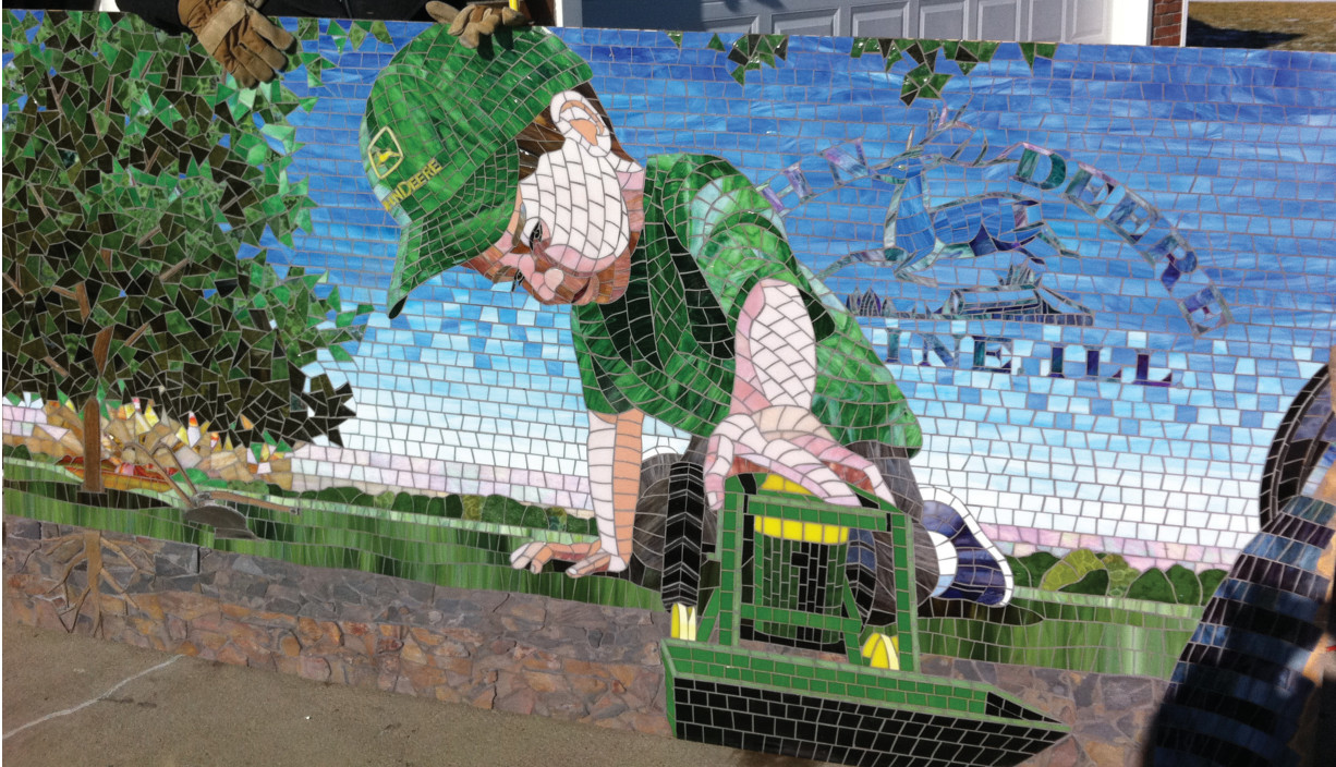 Large mosaic artwork created for John Deere Financial